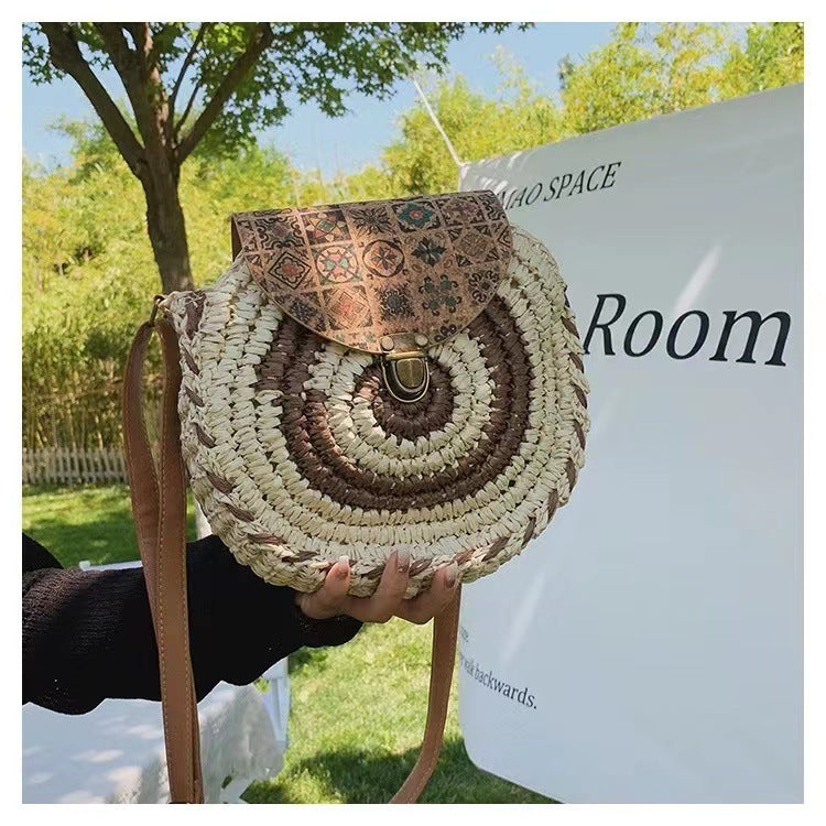 Santorini woven crossbody bag