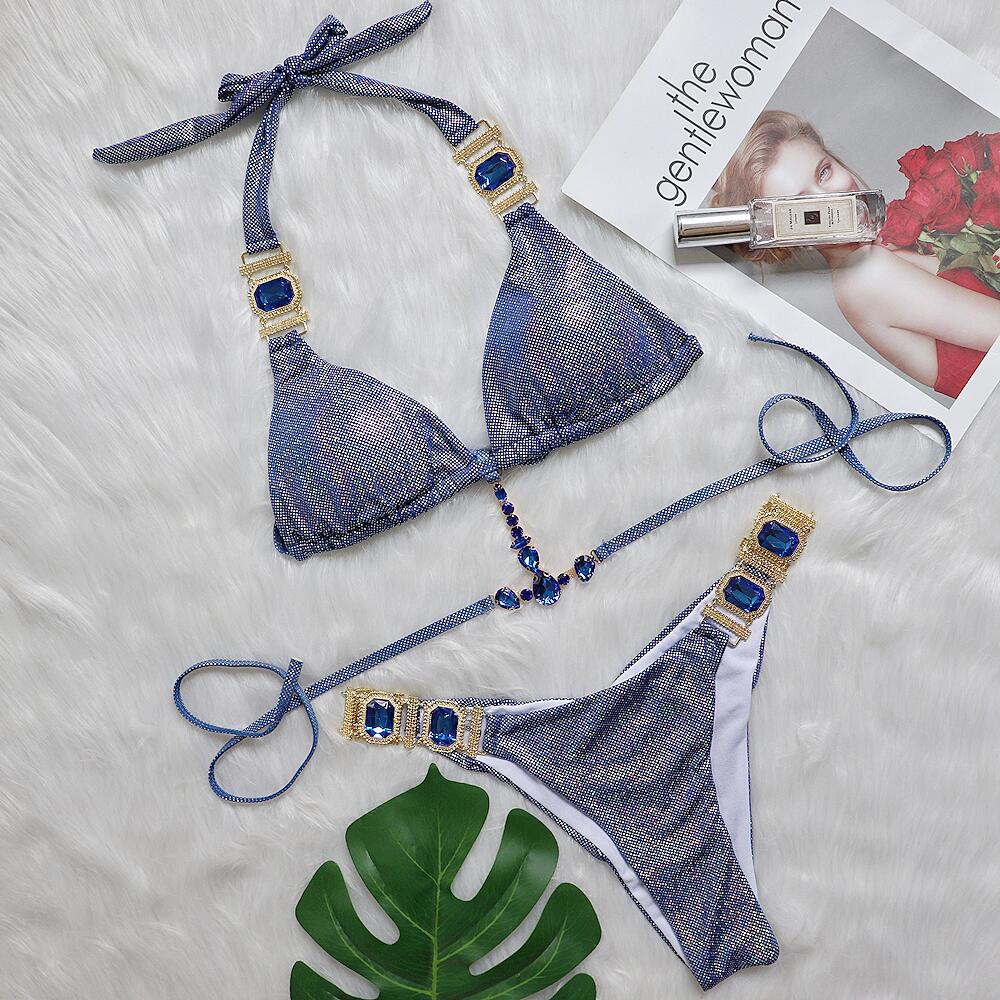 Bora Bora Charm Crystal Bikini Set