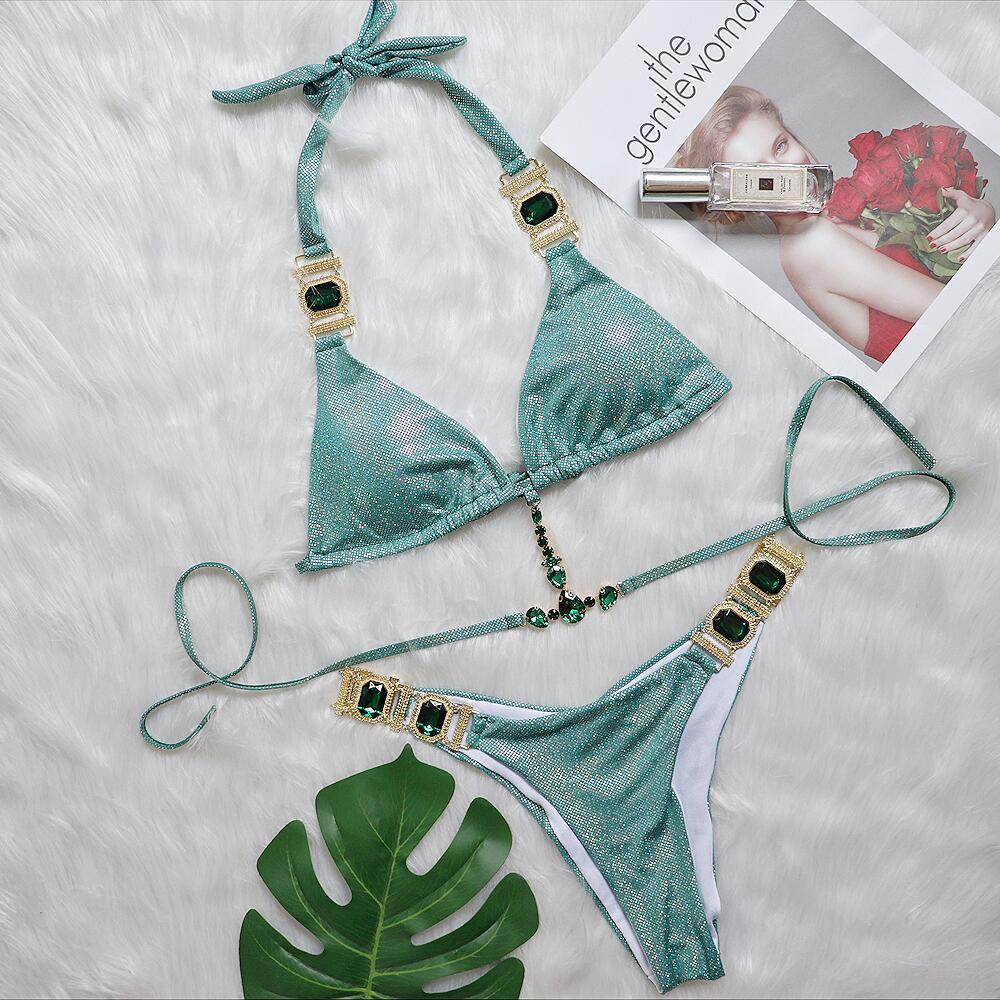 Bora Bora Charm Crystal Bikini Set